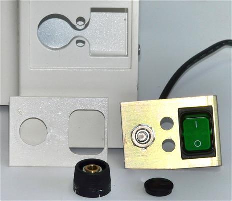 Nanodyne Replacement Illuminator for Zeiss xioskop Microscope - Step. Remove original adjustment pot, power switch and bottom cover.