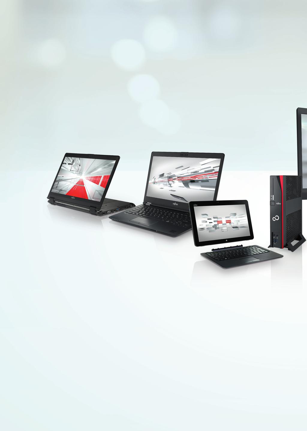 Fujitsu Client Computing Devices Whatever your role, when you choose a notebook, tablet or desk-based system by Fujitsu, you re guaranteed a device that s designed around the way you work, with a
