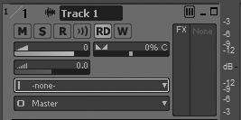 Initial Settings 3. Select the Input for the Track fig.p30-1.eps Click the Input field of Track 1 (Audio 1), and select the following as the audio driver that will be used for recording.