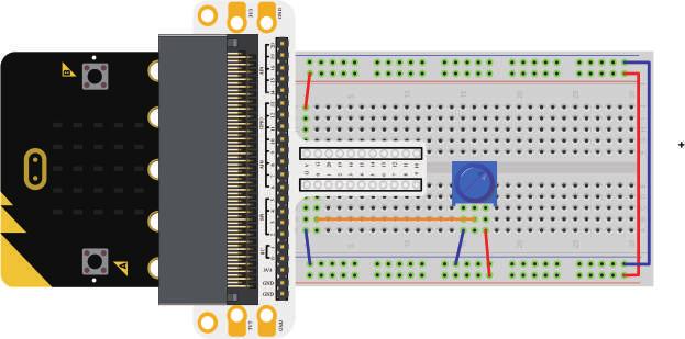3.Trimpot Component List 2 3 4 x Micro:bit Board x Microbit Breadboard Adapter x Breadboard x 0kΩ Trimpot 2 G P0 V Description 4