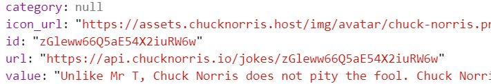 AJAX In this example, we use the API of chucknorris.io to get a random joke.