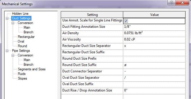 One nice feature is the fact the fittings are sized using the ASHRAE Duct Fitting Database, which provides