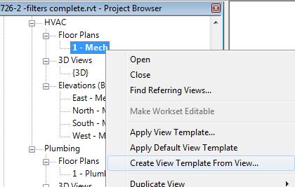 Exercise 6 - Defining a View Template Don t let all this work setting up how you want the views to look go to waste. Save your changes to a View Template, and apply them to new views.