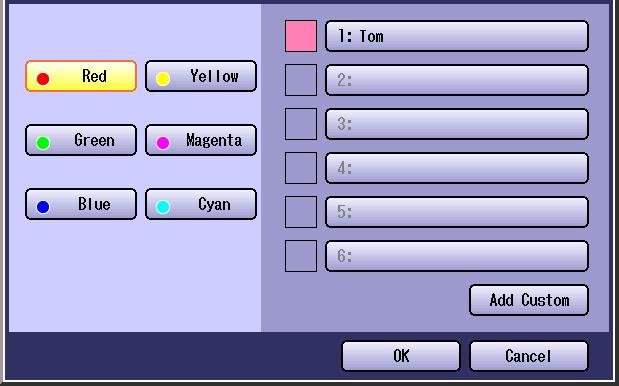 3 Select a color from the basic colors or custom colors, and then select OK. When selecting a color from the basic colors.