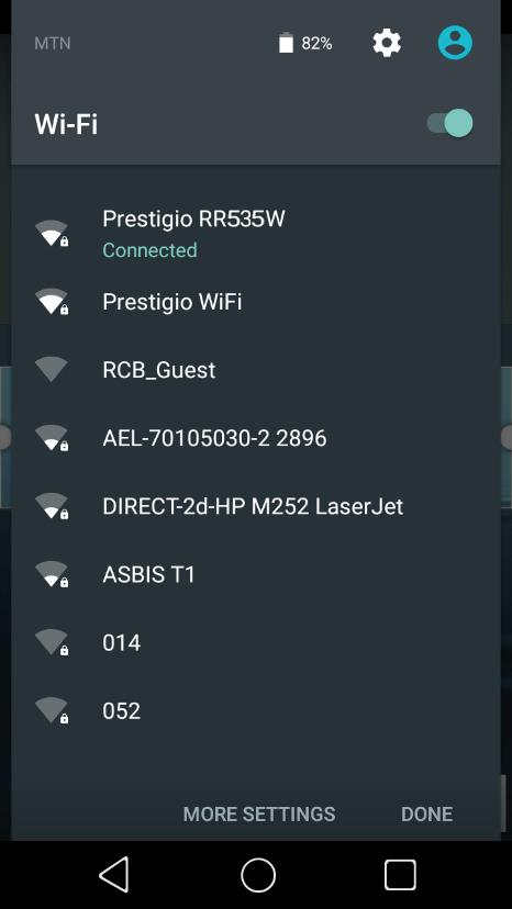 4. Prestigio Road Cam APP WiFi CARCAM Turn on\off WiFi Make sure that the WiFi connected to Pres gio RR535W with a password 1234567890 (Default AP).