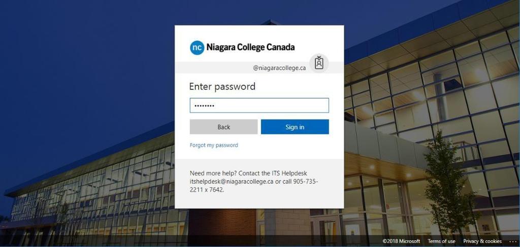 4. Enter your College password and click Sign in. 5. After entering a password you'll be prompted for your MFA token.