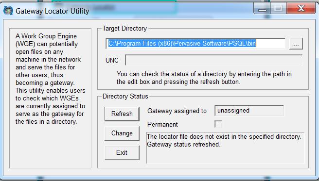 Click on the Gateway Locator icon Click on Change Ensure Assign a gateway is selected Ensure the Server Name is selected