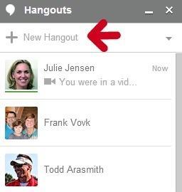 1.7 Starting a Hangout using the Google Hangout Extension Another way to start a Hangout is to install the Hangout extension for Google Chrome.