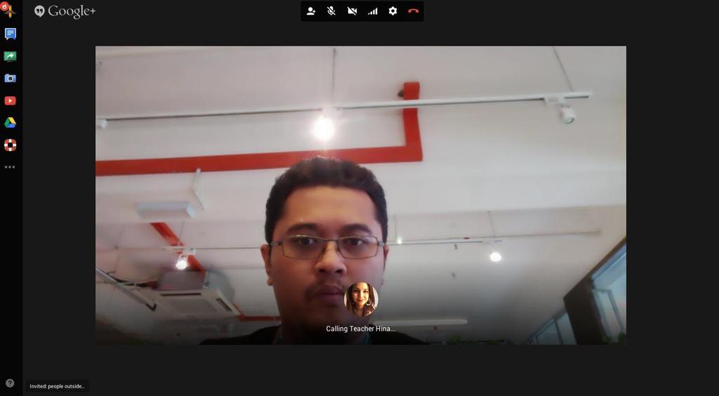 participating in a Google Hangout, you will be prompted to install the Hangout Plugin.