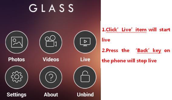 Click Live if the Wi-Fi hotspot had turned on, you can enter live page directly; If wifi hotspots is