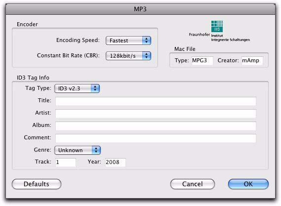 MP3 Export Option With Complete Production Toolkit, the MP3 file type is available when using Bounce to Disk or exporting a region as a new audio file.