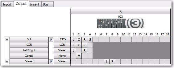 In addition, the I/O Setup dialog, like the Main page of the Hardware Setup dialog, provides controls for routing the physical inputs and outputs on your audio interface to available inputs and