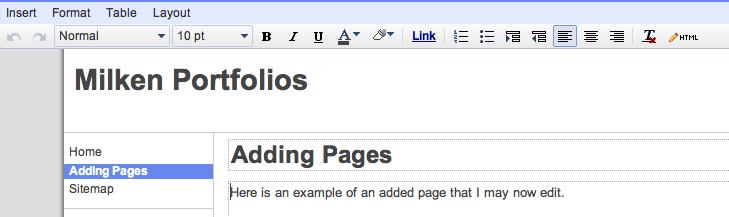 You will then be brought to the create a page menu (shown below) where you can select the template for your page and an initial location for your page.
