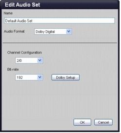 DVD Producer Audio Encoding Encoding Audio Set Dolby Digital Setup Page 19 For