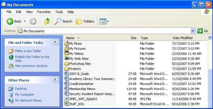 How does a computer organize data? Windows uses a files and folders directory structure for organizing data.