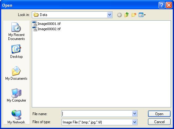 Open File Button When the Open File button is clicked, users can select and import a saved image from an assigned folder into the MiBio control panel.