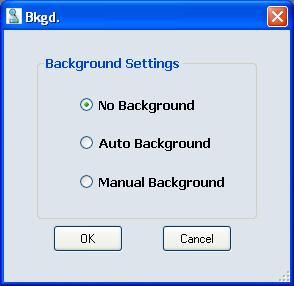 Background Button This button allows to select a background as a comparing factor for the scanned or imported image displayed in the View area, which is helpful to enhance the precision of the