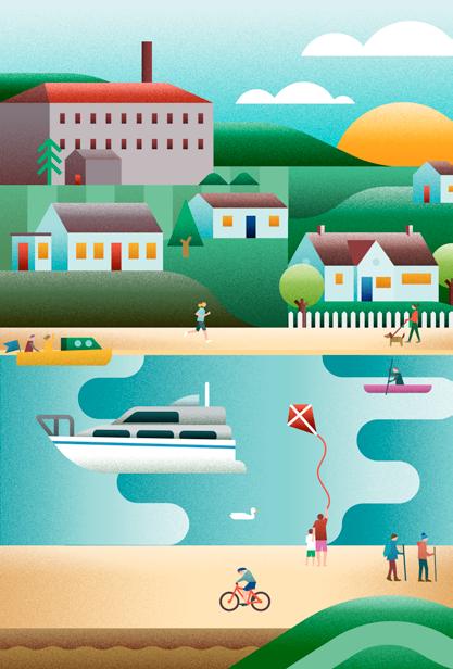 Section nine Our illustrative style The illustration style we use for Scottish Canals is incredibly