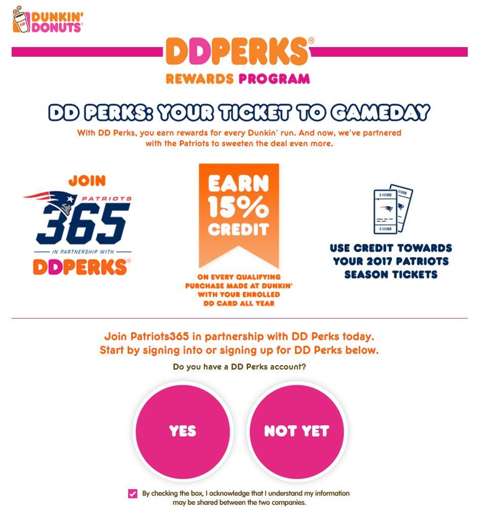 Sign up for DD Perks: Become a DD Perks Member If you are not