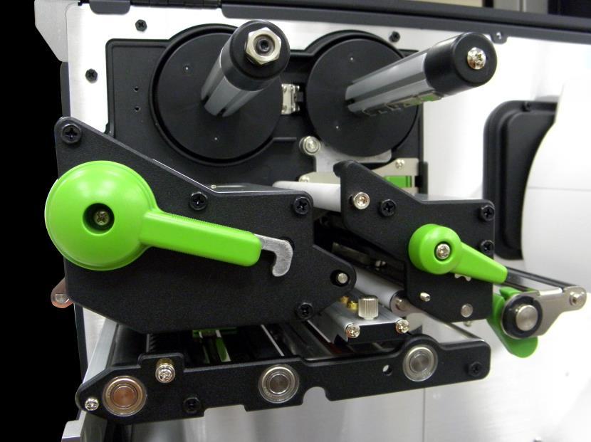 Push open the print head release lever