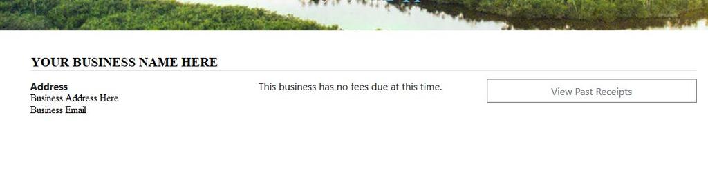 When a business owes fees, click the Pay Fees button as highlighted in the first image above.