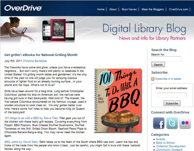 Make informed purchases OverDrive s Digital Library Blog Frequent collection development posts to keep you updated on what titles are
