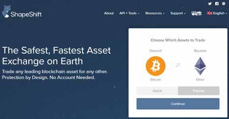 How to convert other cryptocurrencies into ETH If you already own some cryptocurrencies, you can use services like shapeshift.io, changelly.com or coinswitch.co. We will use Shapeshift as an example.