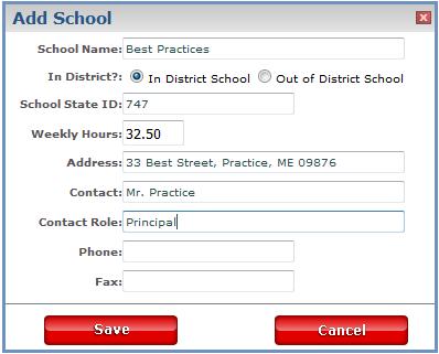 Add a New School 1) In the Administration menu, select District Management>Schools 2)