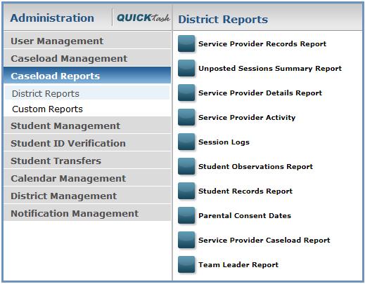 District Reports Caseload Reports Administrators have the ability to run several reports in Lumea. These reports enable Administrators to review utilization.