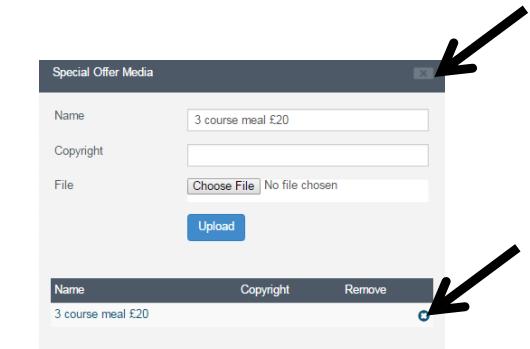This screen will display. 8. Name your image, in relation to the offer, for example 3 course meal 20 9. Click Browse to search for an image in your computer library.