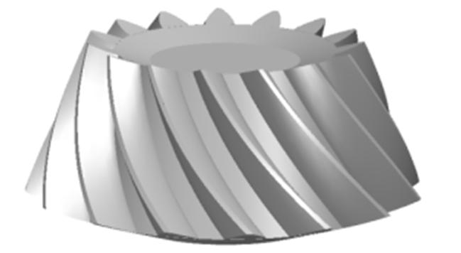 basic body model is created by the function SolidModeling (CIDENTArray solidmodlea, double *parametera) and spiral bevel gear model to create function SBGmodeling (CIDENTArray, *parametera).
