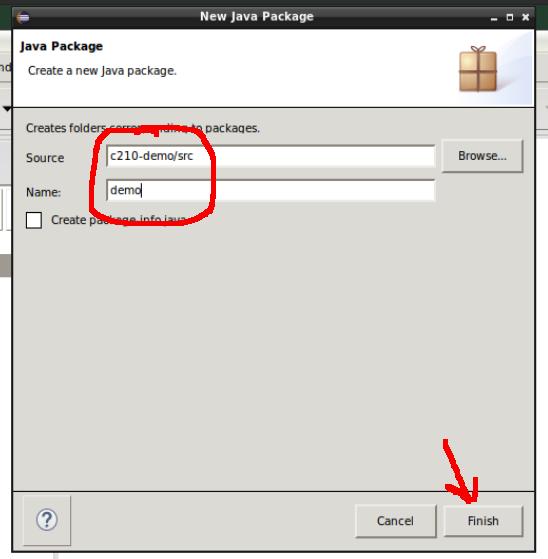 comp 210 notes 1: java program structure and eclipse 5 dialog like figure 7 that lets you specify the parent director and name of the new package.