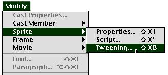When you set the position of your keyframe Director does a trick called tweening, this is the term for setting all the frames in between the keyframes.