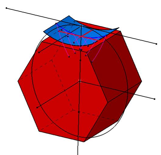 76 Vigil TEODOR, Vioel PAUNOIU, Silviu BERBINSCHI, Nicuso BAROIU, Nicolae OANCEA The 3D model of the hexagonal shaft is pesented in Fig. 6 (R =32 mm).