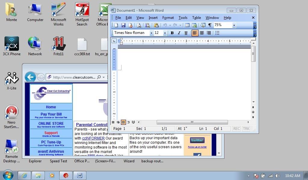 Recycle Bin Holds onto deleted files until you empty the bin. Windows Desktop The screen below should be similar to what you may have seen on your computer at work or at home.