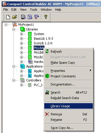 Connect Libraries Section 1 Basic Functions and Components 1. Right-click the library and select Library Usage as infigure 40.
