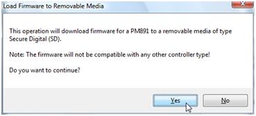 On clicking Yes, a list of identified removable media appears.
