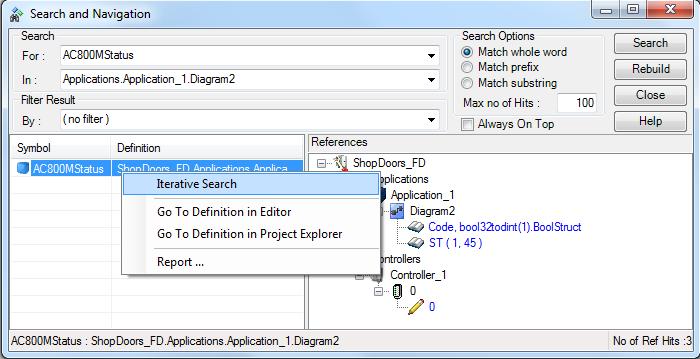 Search and Navigation in Online and Test Mode Section 4 Online Functions Figure 131.