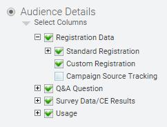 When running an Audience Details reprt, enable the Campaign Surce Tracking checkbx t include each viewer s Campaign ID (if applicable) in the