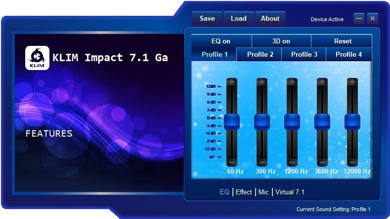 III. KLIM IMPACT DRIVERS Our dedicated software for Windows lets you take your audio experience to the next level and fully customize several aspects, including equalization, surround sound and other