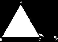 ACX = BAC + ABC This property is known as exterior angle property of a triangle.
