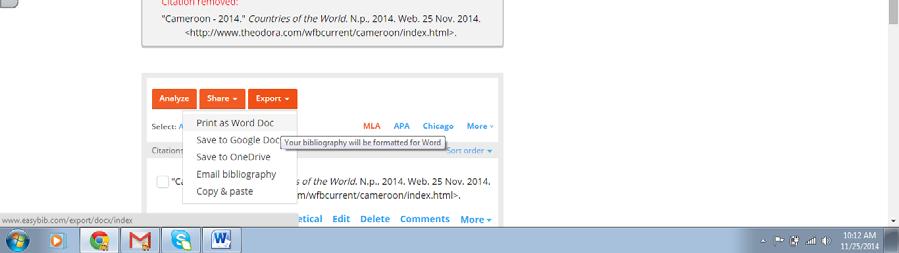 then you will have a properly formatted Works Cited page to incorporate into your paper/project. 2.