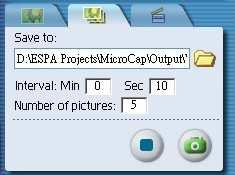 automatically according to the system date and time, which is in the form of year month day-hour min second. During recording, click the box to preview the image recorded. Time Interval MicroCap V2.
