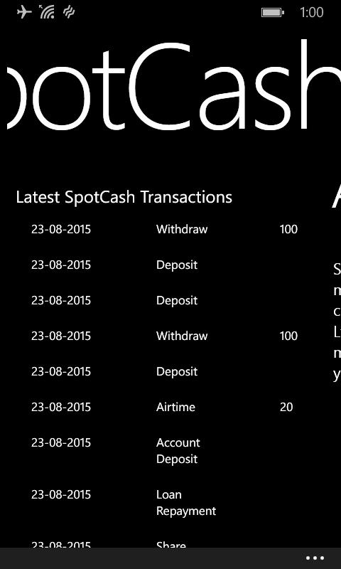 Transactions on Android Transactions on Windows 3.