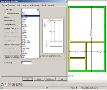50. From the SELECT TOOLBAR, select the Open Object tool. NOTE: You can also open the Room Specification dialog box by double clicking in the room.