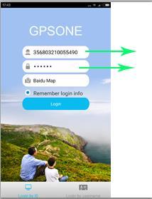 Operations of APP in a Cellular Phone APP NAME: GPSONE please search it in the IOS app store or Google play