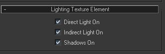 Lighting The can be and of direct, indirect and shadows as they relate to the lighting. For maximum flexibility, render three lighting elements; one of each.