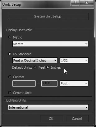 TOURING THE INTERFACE 7 Try out the Menu Bar by taking a look at the Units Setup dialog box: 1. Choose Customize Units Setup. The Units Setup dialog box displays. 2.