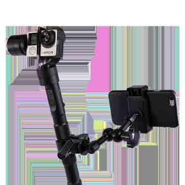 even mount your GoPro on our smartphone gimbal to