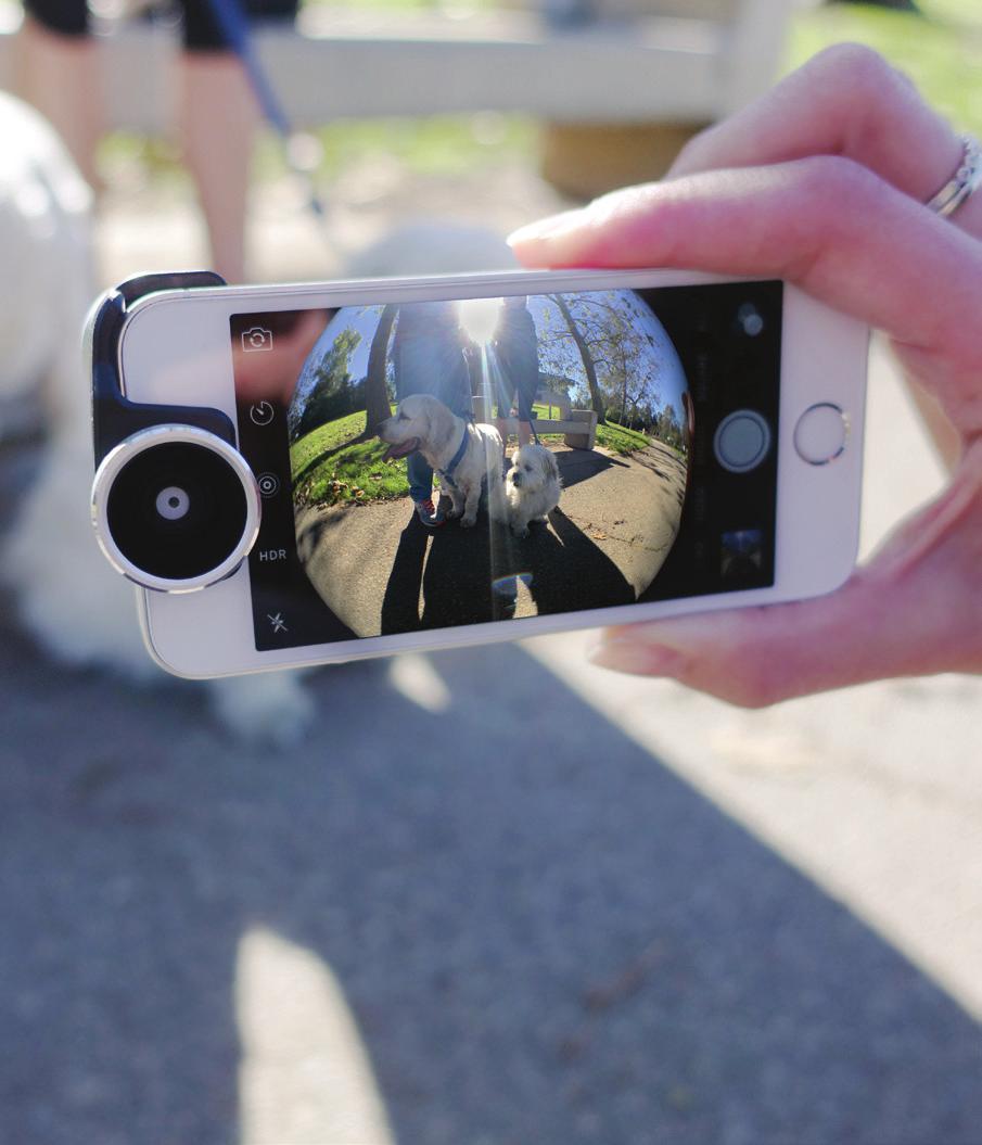 4-in-1 Lens comes loaded with a Fisheye, Wide-Angle